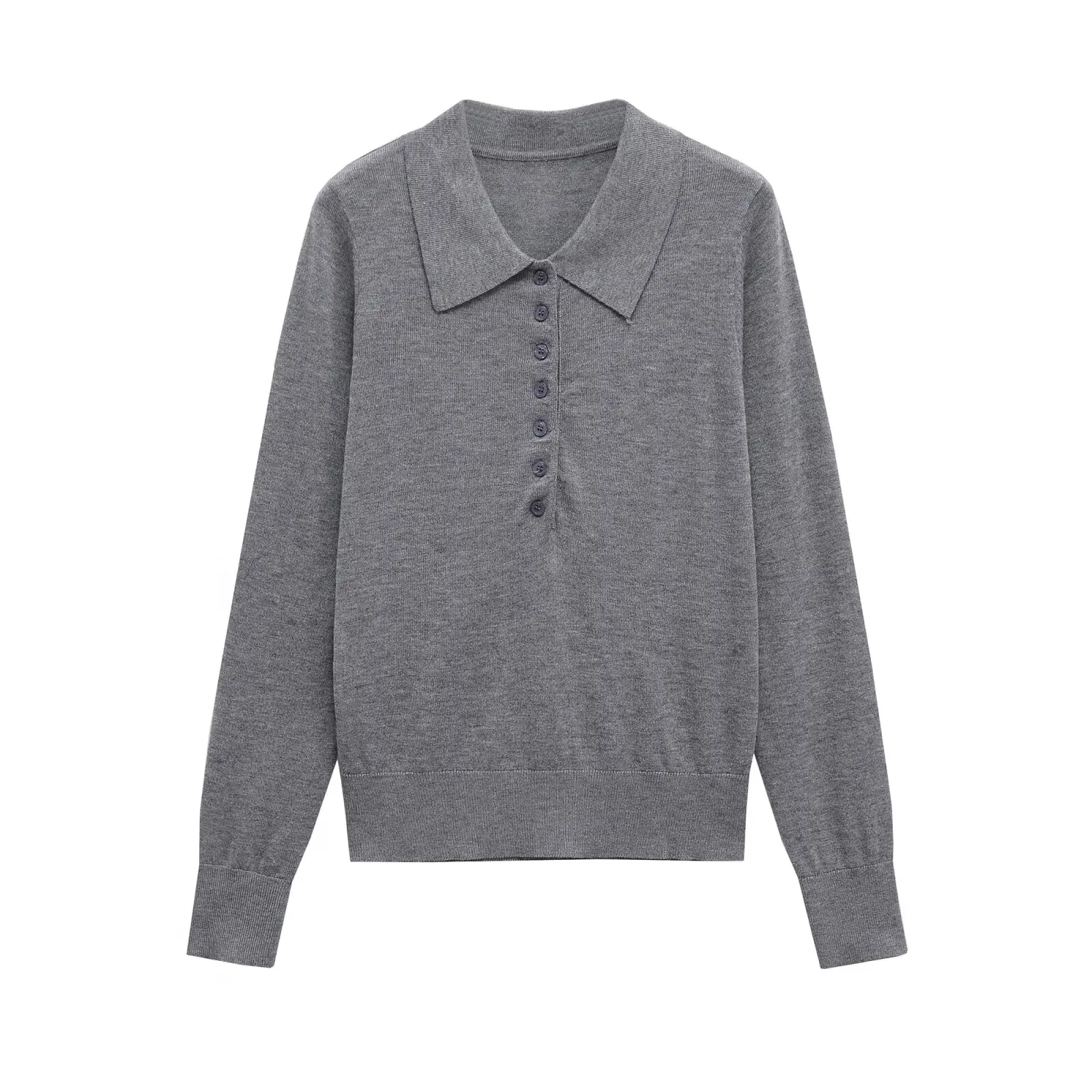 Topenomi Gray Knitted Pullover Women 2025 Autumn Winter Lapel Long Sleeve Sweater Korean Simple Fashion Versatile Sueter Mujer
Topenomi Gray Knitted Pullover Women 2025 Autumn Winter Lapel Long Sleeve Sweater Korean Simple Fashion Versatile Sueter Mujer