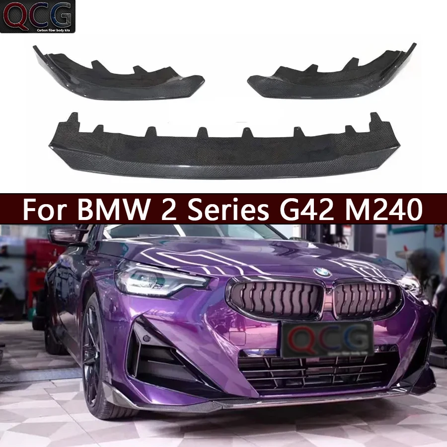 For BMW 2 Series G42 M240 Carbon Fiber Front lip Car Front Bumper Diverter Spoiler Diffuser Front chin Car Accessories Body Kit
For BMW 2 Series G42 M240 Carbon Fiber Front lip Car Front Bumper Diverter Spoiler Diffuser Front chin Car Accessories Body Kit