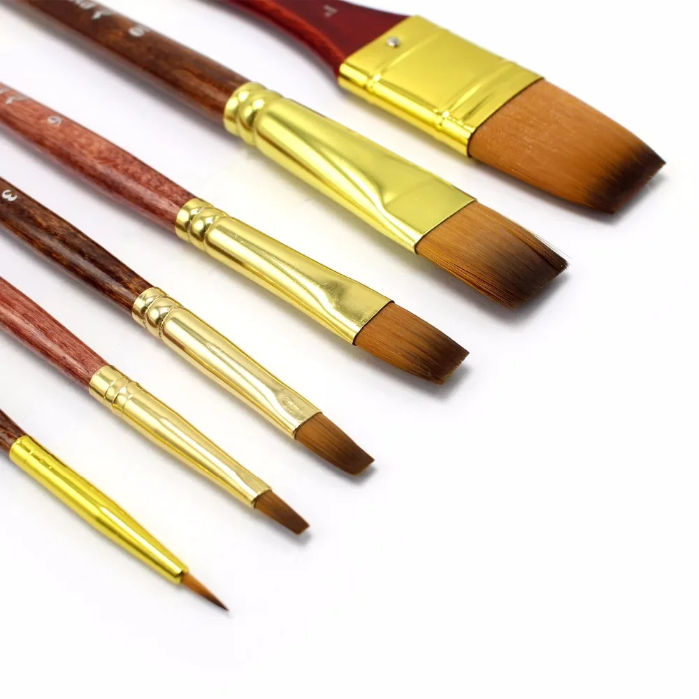 6 pcs Nylon Brush Oil Painting Brushes Watercolor Painting Paint Brush Set High Quality Artist Brush For Artist's Drawing Tool
6 pcs Nylon Brush Oil Painting Brushes Watercolor Painting Paint Brush Set High Quality Artist Brush For Artist's Drawing Tool