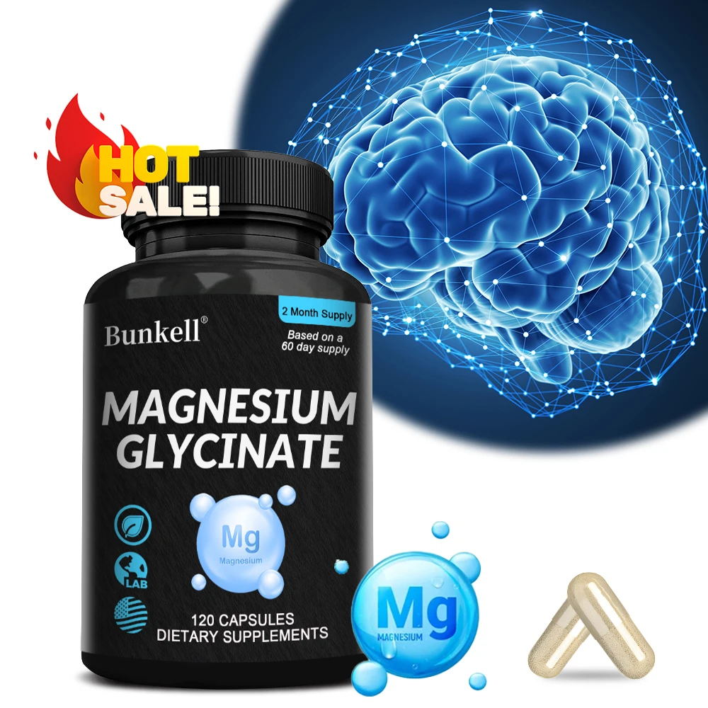 Magnesium Glycinate - Helps The Body Relax, Supports Bone and Heart Health, and Brain Function, Dietary Capsules
Magnesium Glycinate - Helps The Body Relax, Supports Bone and Heart Health, and Brain Function, Dietary Capsules