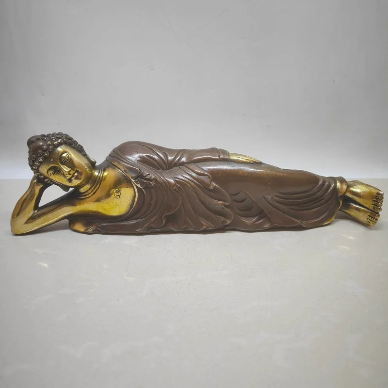 Chinese antique pure copper Shakyamuni sleeping Buddha reclining Buddha decorative crafts gifts feng shui auspicious ornaments
Chinese antique pure copper Shakyamuni sleeping Buddha reclining Buddha decorative crafts gifts feng shui auspicious ornaments