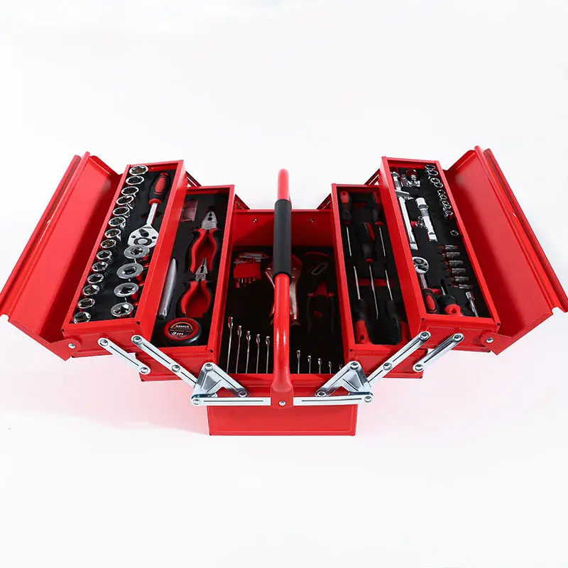 18'' Portable Double Handle Tool Box 5 Trays 90 Pcs CR-V Tool Sets SPCC Material for Repair Workshop Juego De Herramientas
18'' Portable Double Handle Tool Box 5 Trays 90 Pcs CR-V Tool Sets SPCC Material for Repair Workshop Juego De Herramientas