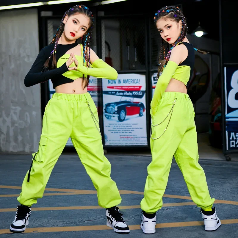 Girls Jazz Dance Costume Green Black Hiphop Suit Kids Jazz Street Dance Clothing Children Hip Hop Practice Clothes 170cm
Girls Jazz Dance Costume Green Black Hiphop Suit Kids Jazz Street Dance Clothing Children Hip Hop Practice Clothes 170cm