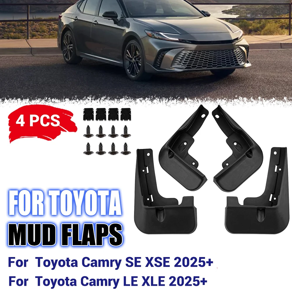 4pcs Front Rear Mud Flaps Splash Guards Protector Mudguards Fender Mudflap Car Accessories For Toyota Camry SE XSE LE XLE 2025
4pcs Front Rear Mud Flaps Splash Guards Protector Mudguards Fender Mudflap Car Accessories For Toyota Camry SE XSE LE XLE 2025