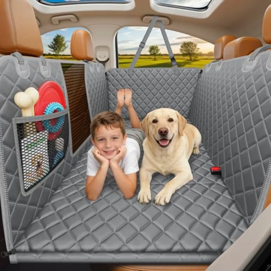Backseat Extender for Dogs - Hard Bottom Dog Car Seat Cover for Back Seat, Dog Hammock for Car and SUV, Pet Rear Seat Protector
Backseat Extender for Dogs - Hard Bottom Dog Car Seat Cover for Back Seat, Dog Hammock for Car and SUV, Pet Rear Seat Protector