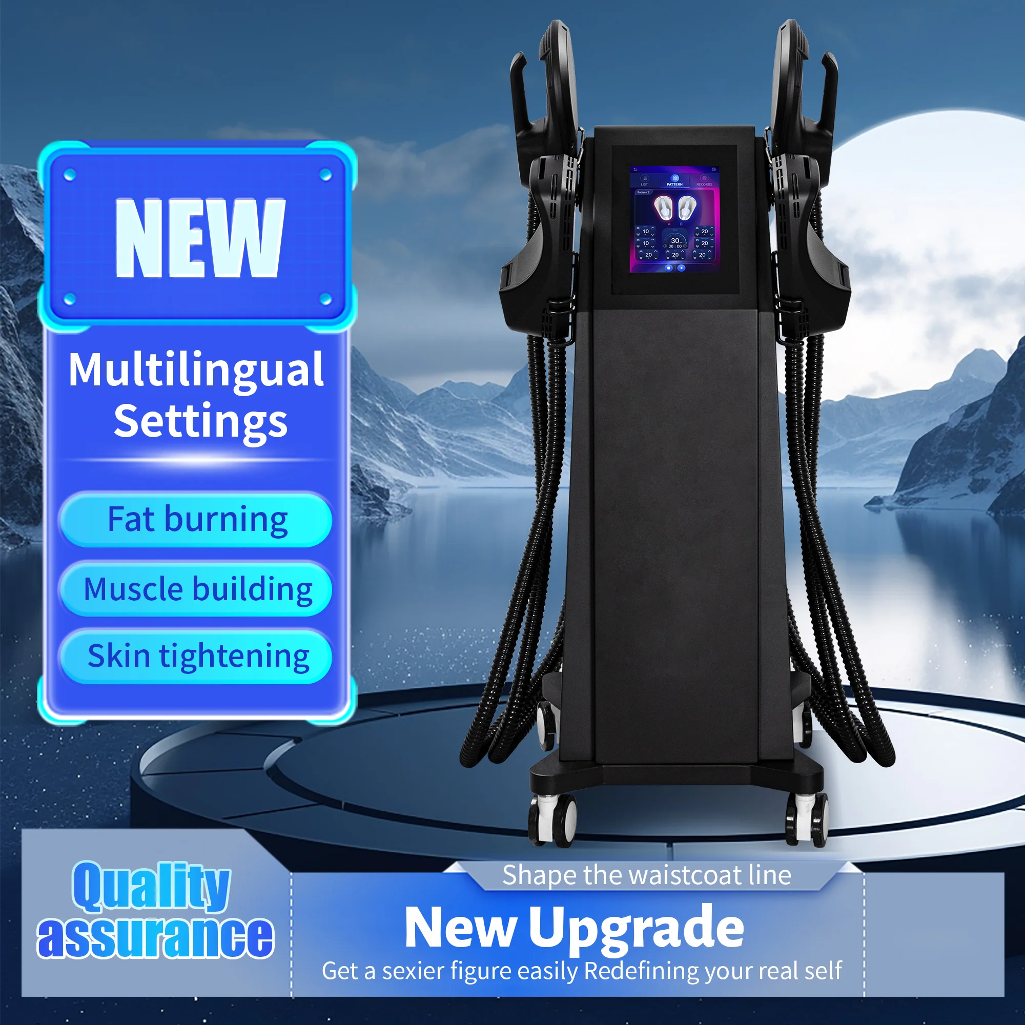 Best selling EMS shaping RF weight loss fitness muscle machine ABS muscle stimulator EMS slimming muscle firming buttocks
Best selling EMS shaping RF weight loss fitness muscle machine ABS muscle stimulator EMS slimming muscle firming buttocks