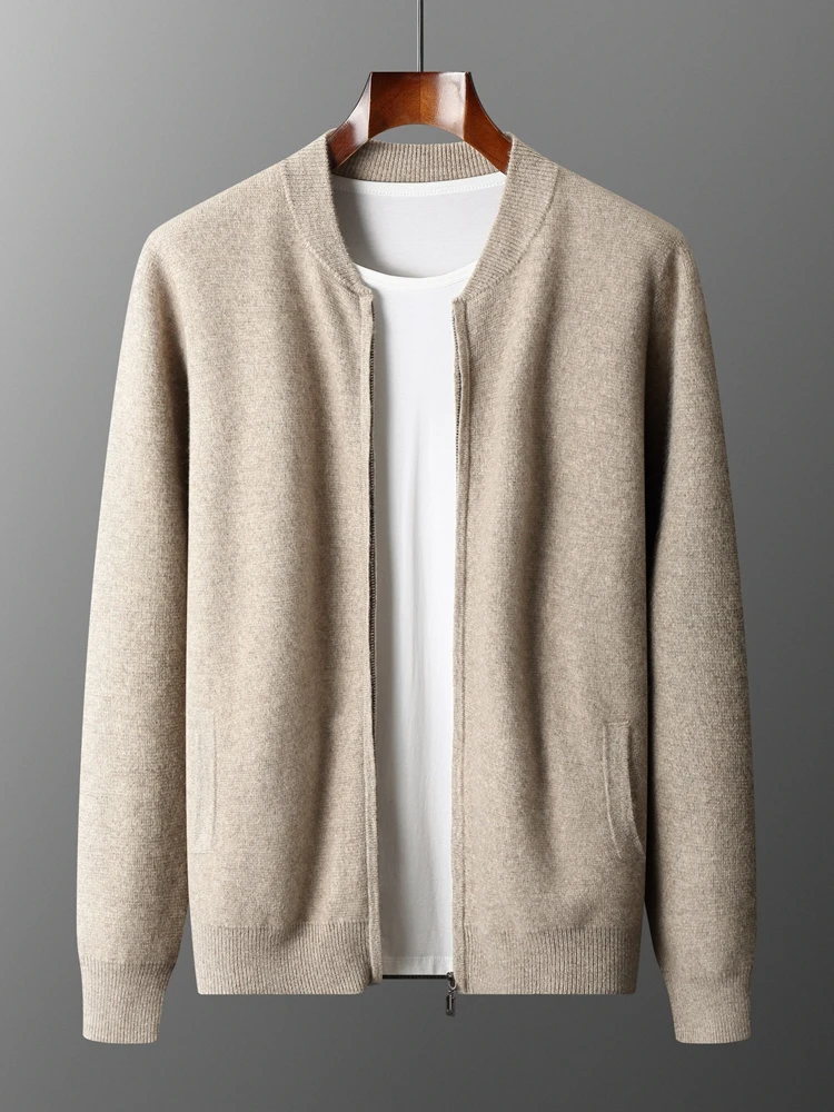 Men's 100% Pure Cashmere Cardigan Sweater Autumn Winter Zipper Soild Smart Casual Knitted Staple Jacket Thick Warm Versatile
Men's 100% Pure Cashmere Cardigan Sweater Autumn Winter Zipper Soild Smart Casual Knitted Staple Jacket Thick Warm Versatile