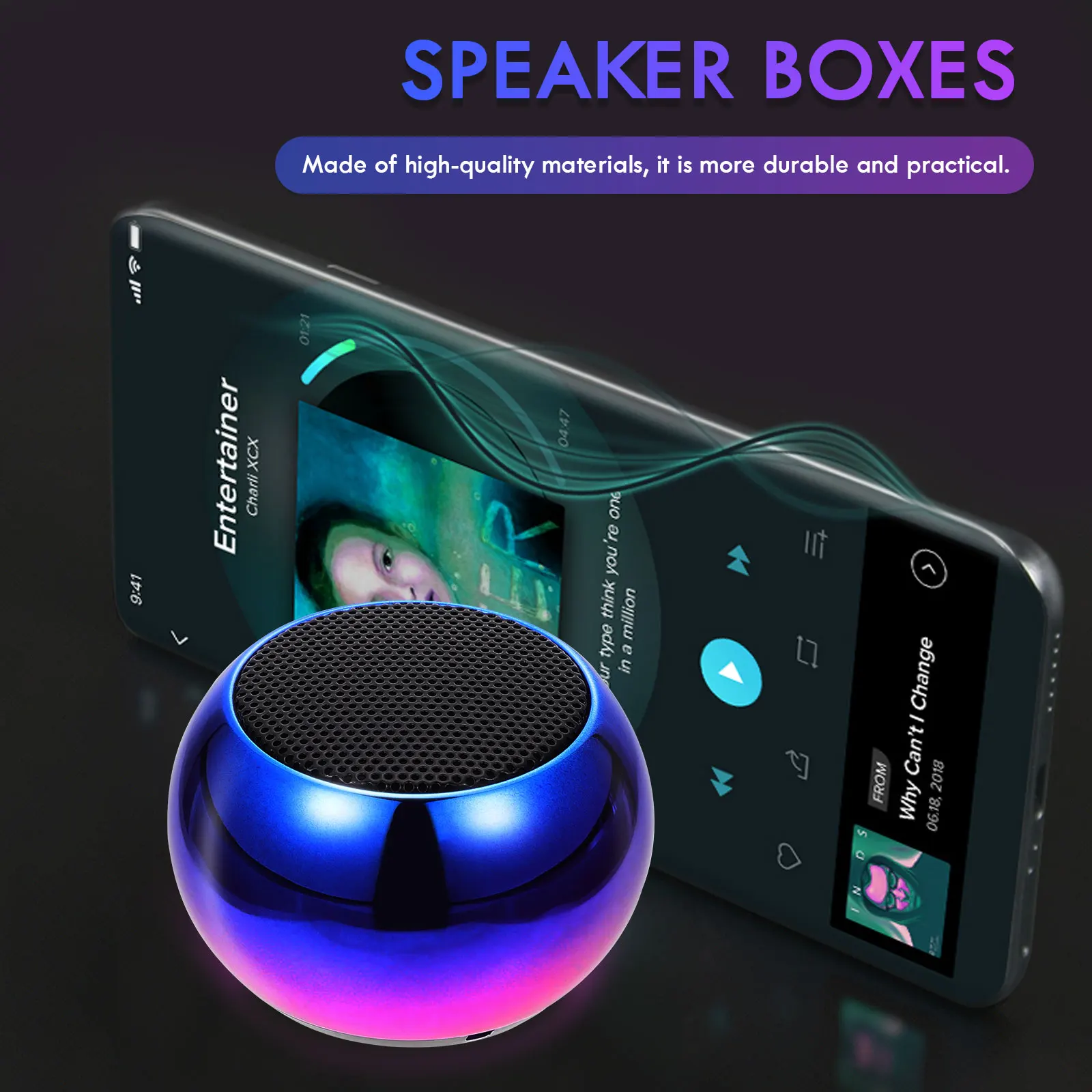 Speaker Aluminum Alloy Mini Wireless Creative Loudspeaker Box Multi purpose Voice Clear Sound Enlarge Volume Durable
Speaker Aluminum Alloy Mini Wireless Creative Loudspeaker Box Multi purpose Voice Clear Sound Enlarge Volume Durable