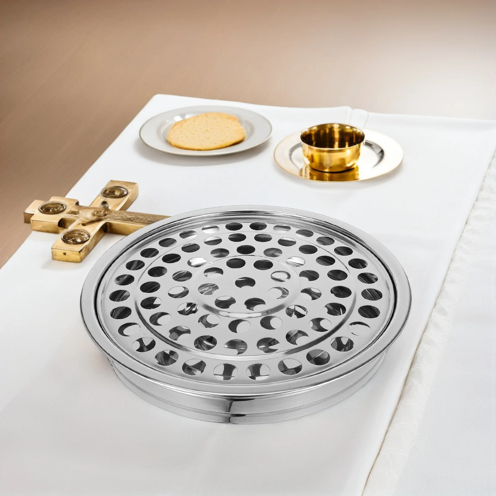 1pcs Communion Tray 72 Slots Stainless Steel Church Ware Stackable Holy Tableware Serving Trays Christmas Party Supplies
1pcs Communion Tray 72 Slots Stainless Steel Church Ware Stackable Holy Tableware Serving Trays Christmas Party Supplies
