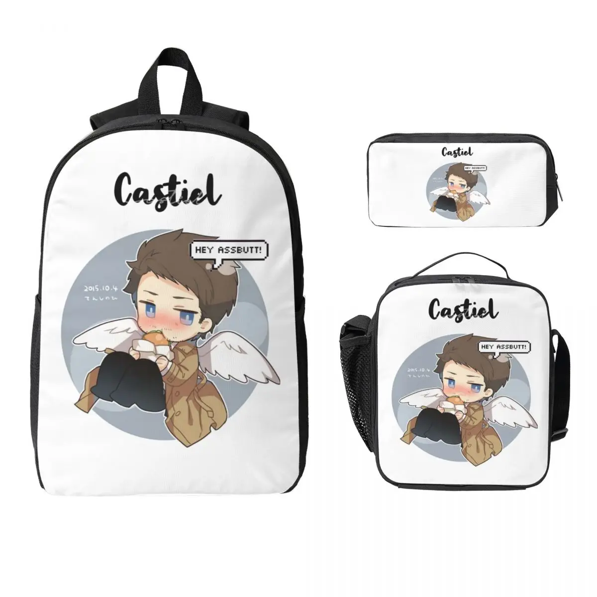 Castiel FBI Badge Backpack Student BookBag School Bag Laptop Shoulder Bags 3ps Insulated Lunch Bag Pencil Case
Castiel FBI Badge Backpack Student BookBag School Bag Laptop Shoulder Bags 3ps Insulated Lunch Bag Pencil Case