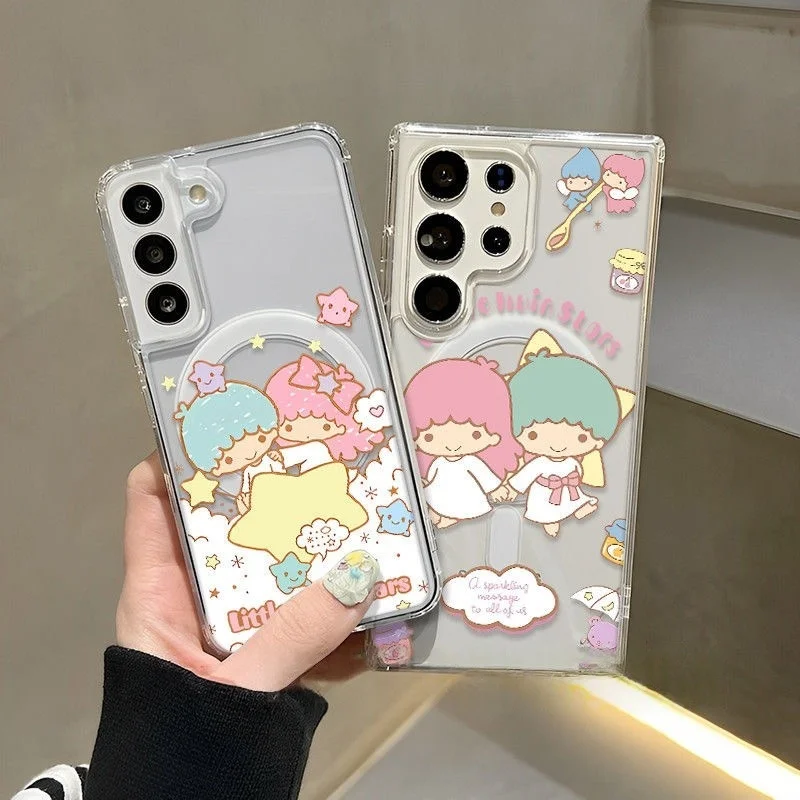 Cute Couple Cartoon star Little Twin Magsafe Wireless Charge Case For Samsung S22 S23 S22 S24 S25 Ultra Plus Gemini Magnetic
Cute Couple Cartoon star Little Twin Magsafe Wireless Charge Case For Samsung S22 S23 S22 S24 S25 Ultra Plus Gemini Magnetic