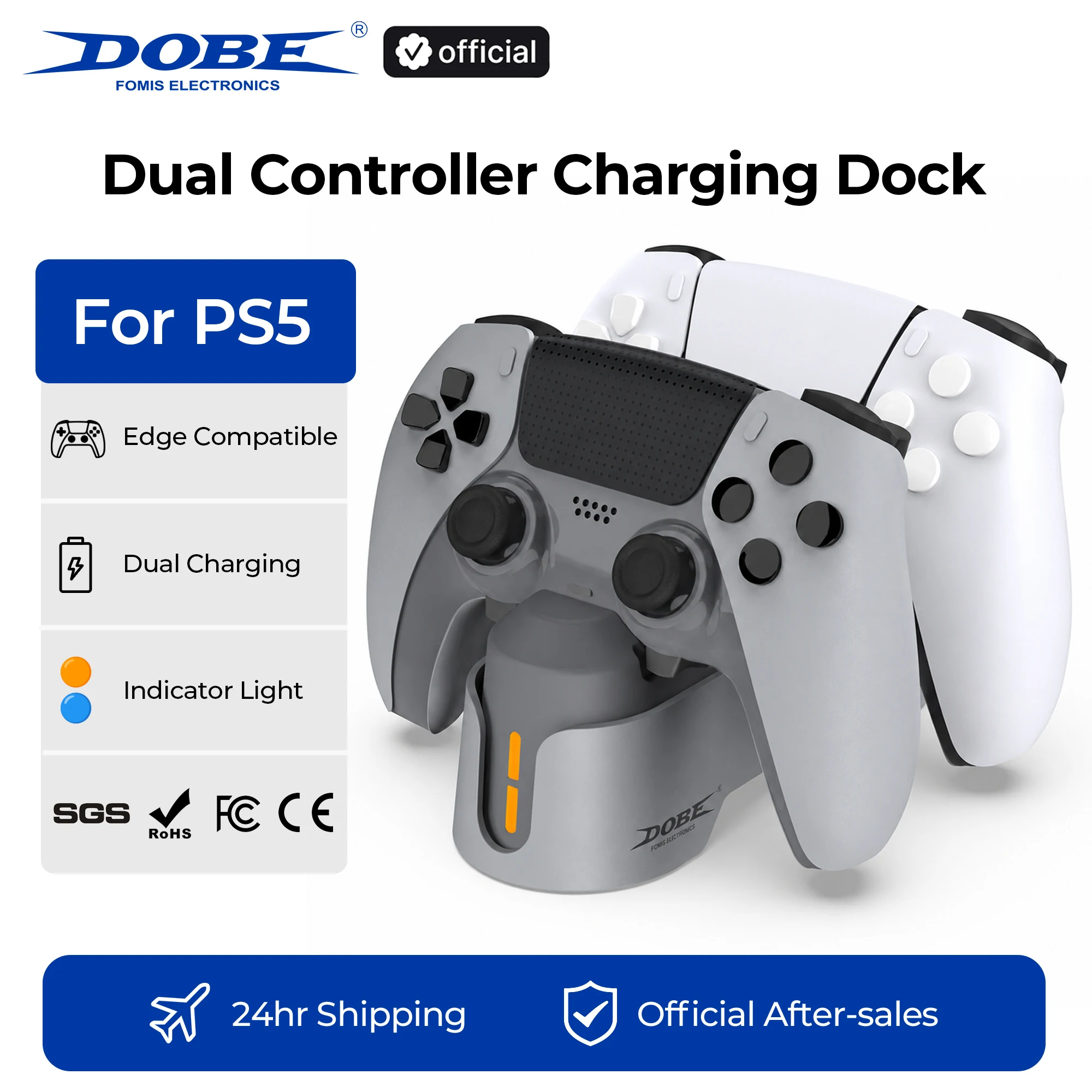 DOBE Charging Dock For P5 Dual Controller | Contact-type Charger Station Docking For Playstation 5 Gamepad, LED Indicator
DOBE Charging Dock For P5 Dual Controller | Contact-type Charger Station Docking For Playstation 5 Gamepad, LED Indicator
