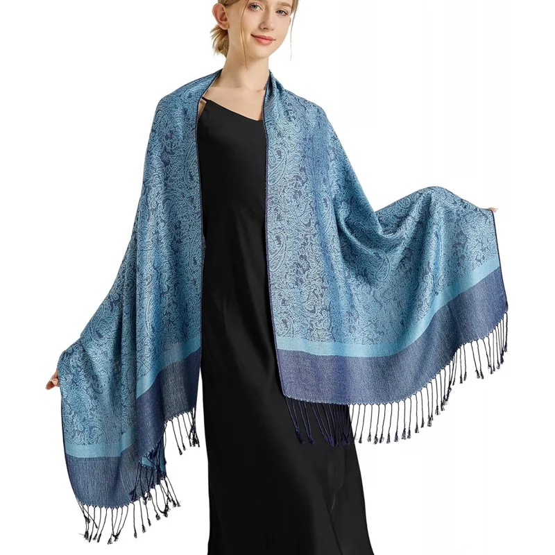 Silky Paisley Pashmina Shawl Scarf-Women's Soft Double-side Jacquard Pashminas Wrap for Evening Dress Travel Shawl
Silky Paisley Pashmina Shawl Scarf-Women's Soft Double-side Jacquard Pashminas Wrap for Evening Dress Travel Shawl