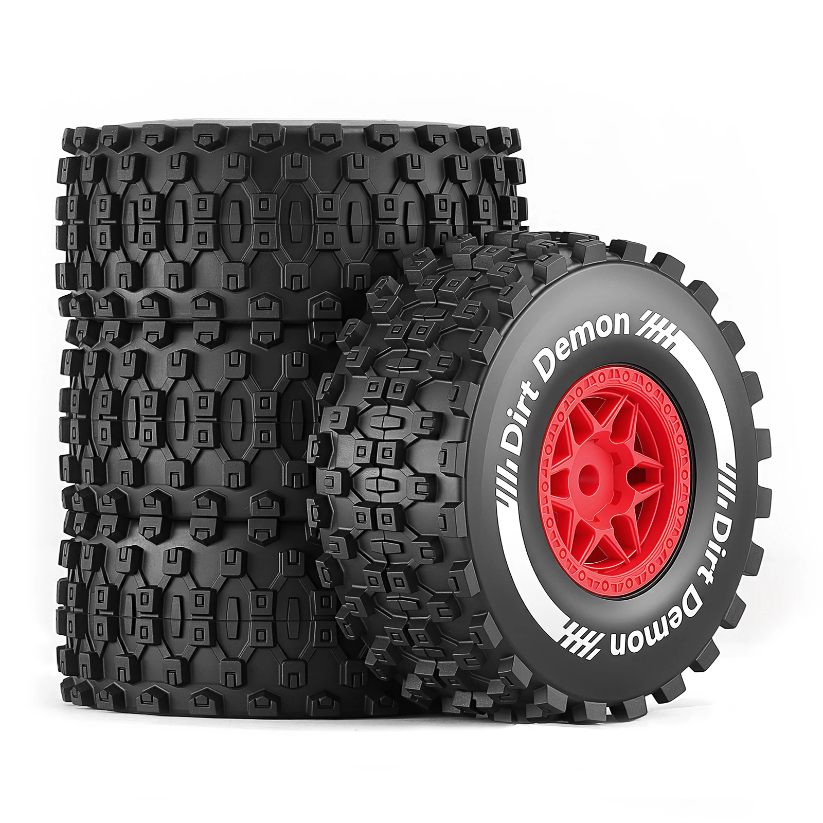 12mm Hex RC Wheel Tires Set, 3.12 * 1.29 Inches 4PCS Swamp Claw Mud Terrain Tires Accessories for 1/14 1/16 RC Car Crawler Buggy
12mm Hex RC Wheel Tires Set, 3.12 * 1.29 Inches 4PCS Swamp Claw Mud Terrain Tires Accessories for 1/14 1/16 RC Car Crawler Buggy