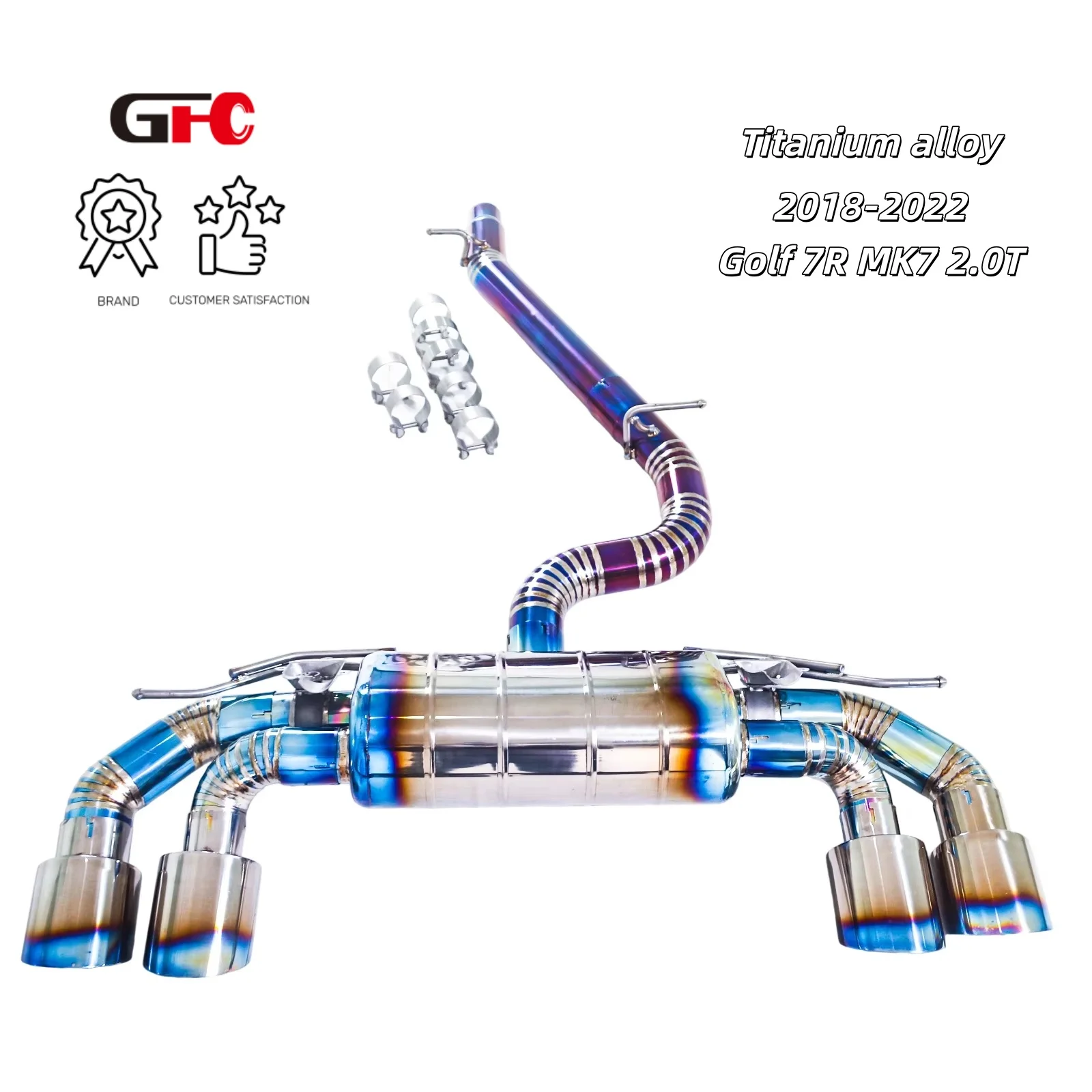 Titanium Catback Exhaust For Golf 7R MK7 2.0T Performance Exhaust System 2018-2022 Increase Horsepower Deep Sound
Titanium Catback Exhaust For Golf 7R MK7 2.0T Performance Exhaust System 2018-2022 Increase Horsepower Deep Sound