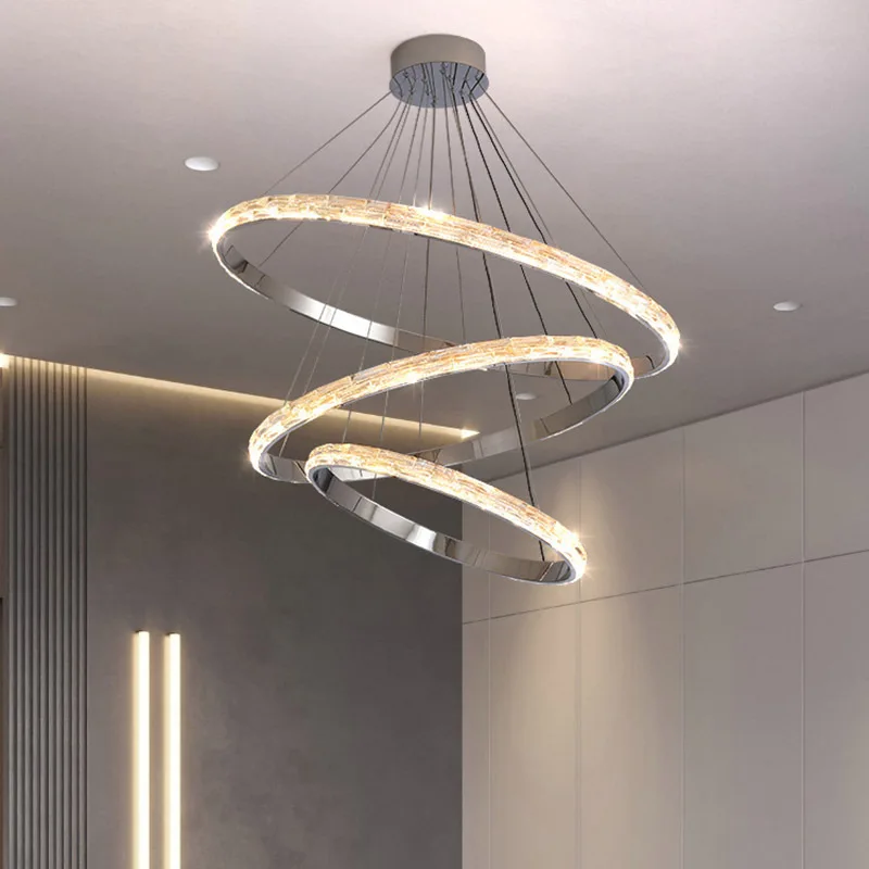 Modern Luxury LED Stainless Steel Living Room Pendant Light Transparent Crystal Restaurant Hotel Bedroom Lighting Fixtures
Modern Luxury LED Stainless Steel Living Room Pendant Light Transparent Crystal Restaurant Hotel Bedroom Lighting Fixtures