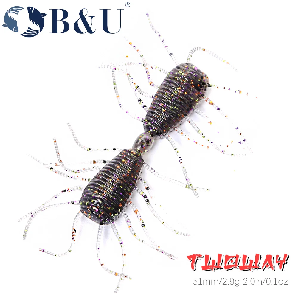 B&U 51mm Slow Sinking Worm Soft Lure Bug Larva Soft Swimbaits Silicone Creature Insect Baits Wobblers Fishing Lure
B&U 51mm Slow Sinking Worm Soft Lure Bug Larva Soft Swimbaits Silicone Creature Insect Baits Wobblers Fishing Lure