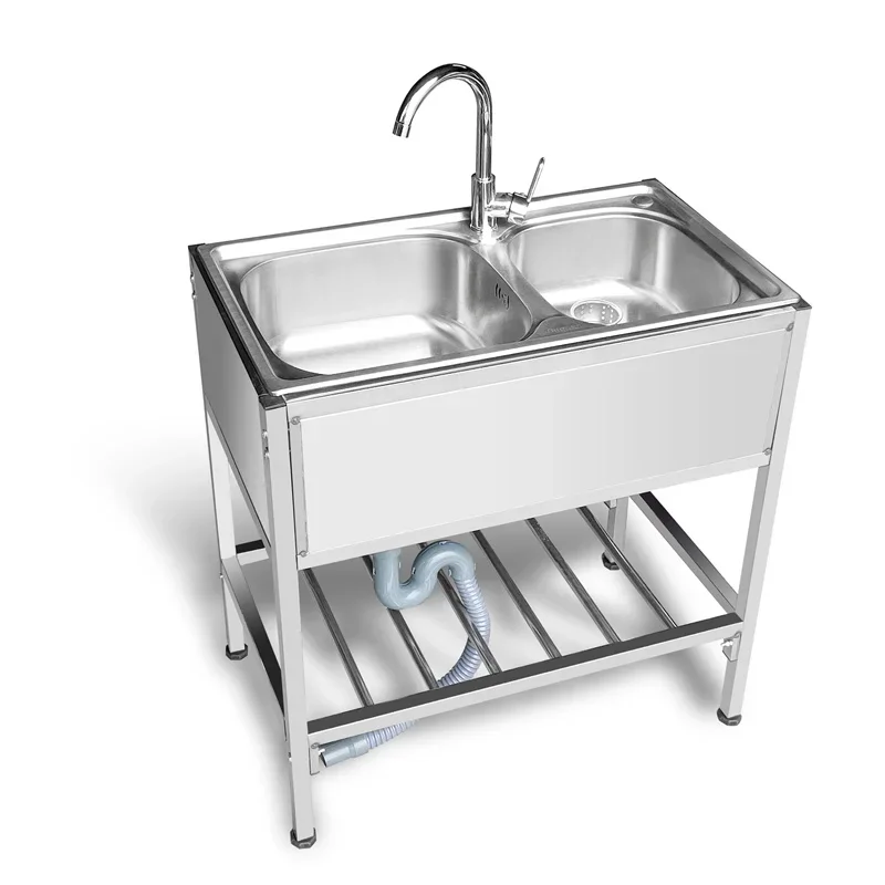 Kitchen Stainless Steel Double Slot Single Sink with Bracket Wash Basin with Baffle Sink Washing Basin Dishwashing
Kitchen Stainless Steel Double Slot Single Sink with Bracket Wash Basin with Baffle Sink Washing Basin Dishwashing