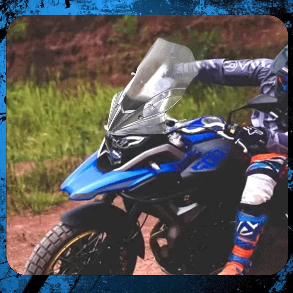 Suitable for Kove 500X, 400X, 525X – New transparent heightened front windshield modification
Suitable for Kove 500X, 400X, 525X – New transparent heightened front windshield modification