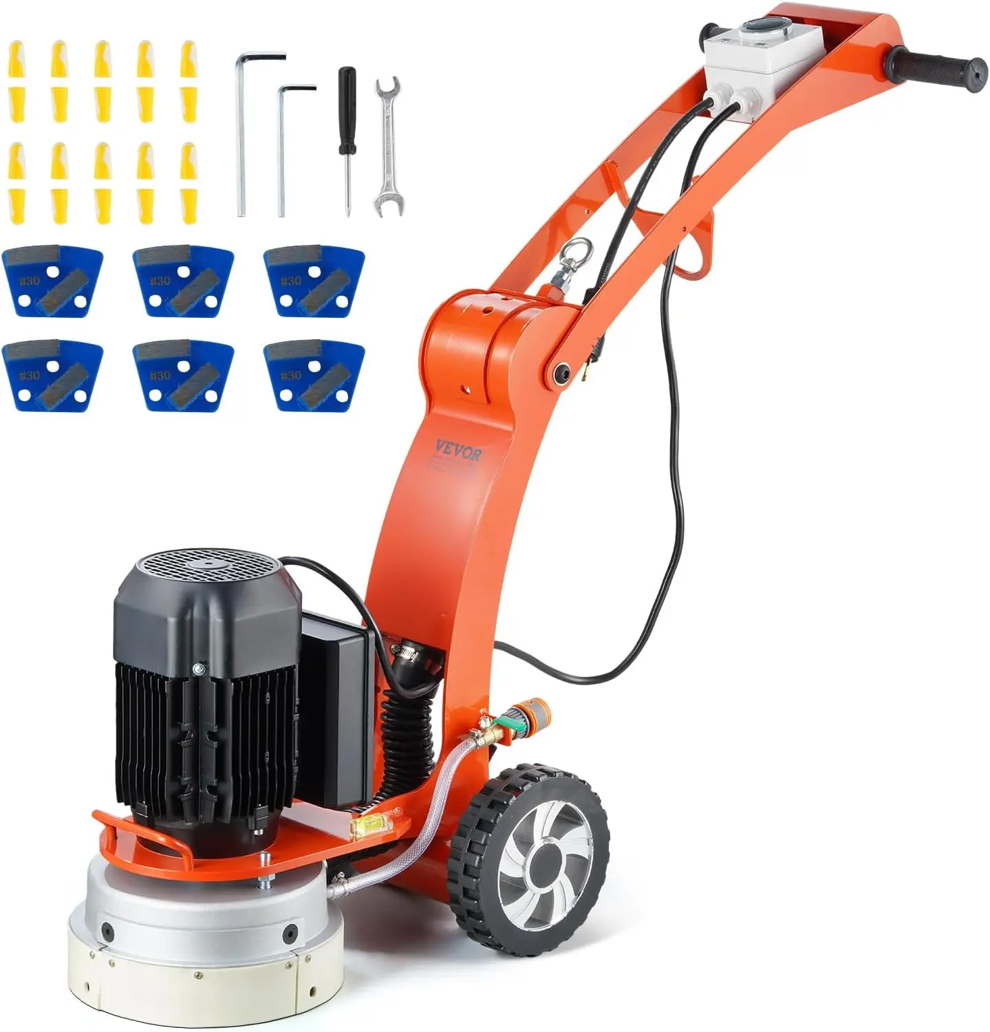 10-Inch Electric Concrete Floor Grinder, 1.7HP Walk-Behind Polisher, 1300W, 1720RPM Brushless Motor
10-Inch Electric Concrete Floor Grinder, 1.7HP Walk-Behind Polisher, 1300W, 1720RPM Brushless Motor