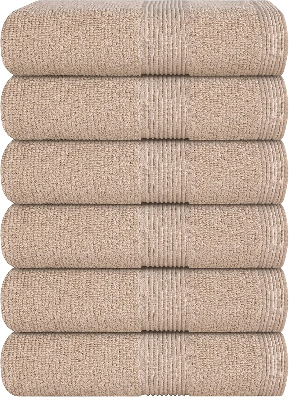 6 Pack Hand Towels 16x28 Inches - 100% Ringspun Cotton Soft Absorbent Quick Dry for Bathroom Kitchen Gym Spa Cleaning - Tan
6 Pack Hand Towels 16x28 Inches - 100% Ringspun Cotton Soft Absorbent Quick Dry for Bathroom Kitchen Gym Spa Cleaning - Tan