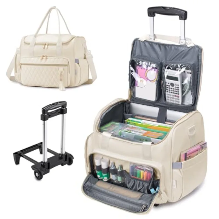 Rolling Laptop Bag 17.3 Inch 3 IN 1 Rolling Briefcase for Women Waterproof Teacher Tote Bag With Wheels
Rolling Laptop Bag 17.3 Inch 3 IN 1 Rolling Briefcase for Women Waterproof Teacher Tote Bag With Wheels