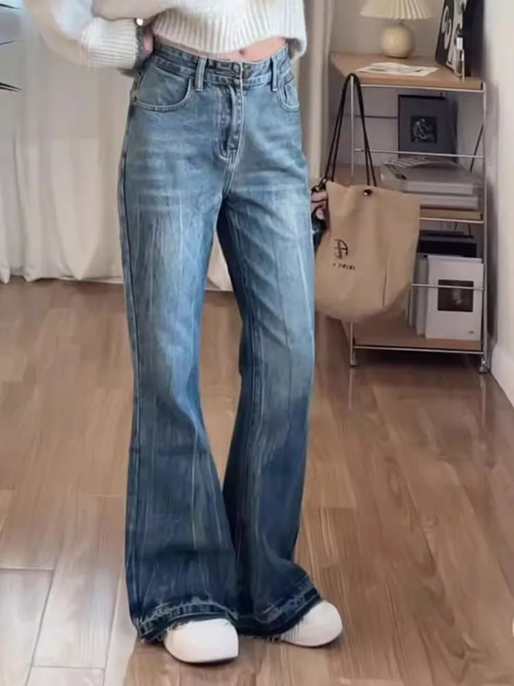 Loose Wide Leg Bell Bot Jeans Women's Casual High Waist Long Pants Pear ape Body pe Slimming plus Size Denim Trousers
Loose Wide Leg Bell Bot Jeans Women's Casual High Waist Long Pants Pear ape Body pe Slimming plus Size Denim Trousers