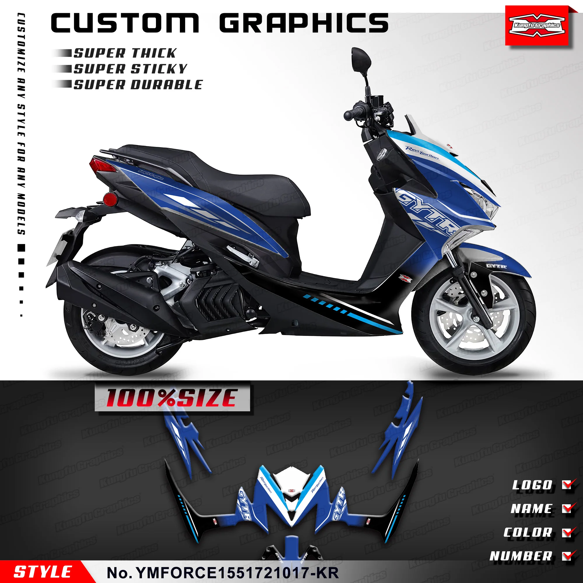 Наклейки KUNGFU GRAPHCS, прочный винил для скутера Yamaha Force 155 2017 2018 19 20 21, YMFORCE 1551721017-KR
Наклейки KUNGFU GRAPHCS, прочный винил для скутера Yamaha Force 155 2017 2018 19 20 21, YMFORCE 1551721017-KR