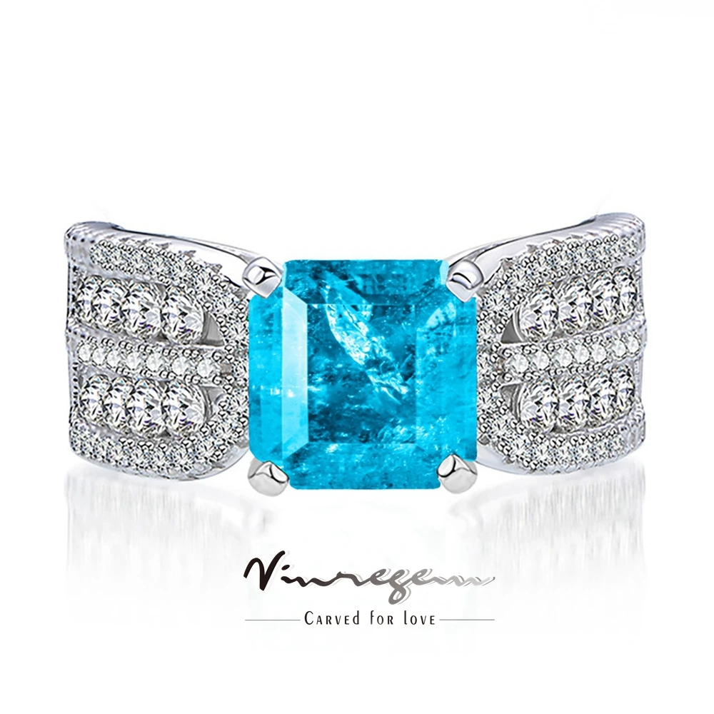 Vinregem 8*8 MM Paraiba Tourmaline Emerald Gemstone Luxury Ring for Women 100% 925 Sterling Silver Jewelry Wedding Party Gifts
Vinregem 8*8 MM Paraiba Tourmaline Emerald Gemstone Luxury Ring for Women 100% 925 Sterling Silver Jewelry Wedding Party Gifts