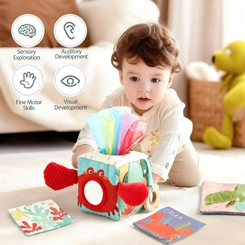 Interactive Sensory Developmental Tissue Box Activity Toy For Kids With Crabs Design Educational Learning Essential A2UB
Interactive Sensory Developmental Tissue Box Activity Toy For Kids With Crabs Design Educational Learning Essential A2UB