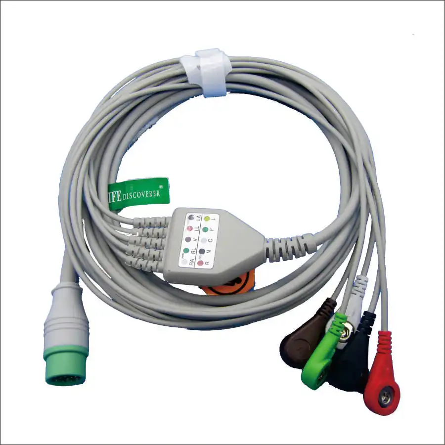 Compatible with b*iocare IM12 Patient Monitor, 3/5 Lead Wire with Clip/Snap, ECG EKG Cable, ECG Data Monitoring Workstation
Compatible with b*iocare IM12 Patient Monitor, 3/5 Lead Wire with Clip/Snap, ECG EKG Cable, ECG Data Monitoring Workstation
