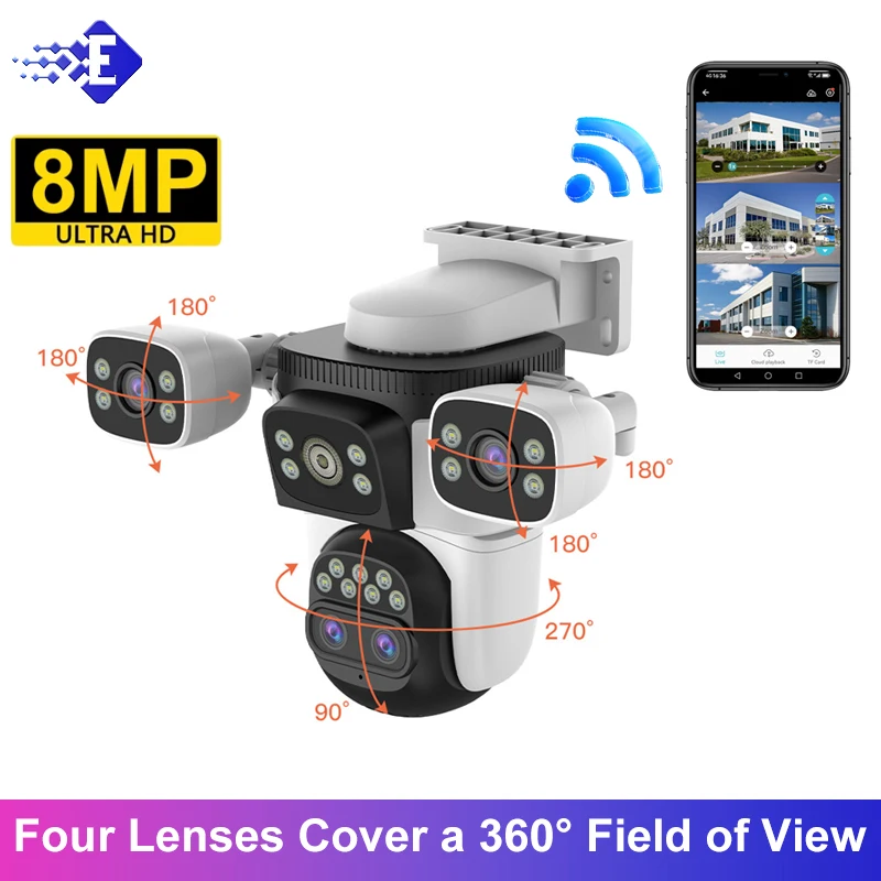 Waterproof Security Video IP Camara 4K CCTV Monitor 8MP Three Screens WiFi Security Camera Outdoor 10X Optical Zoom Night Vision
Waterproof Security Video IP Camara 4K CCTV Monitor 8MP Three Screens WiFi Security Camera Outdoor 10X Optical Zoom Night Vision