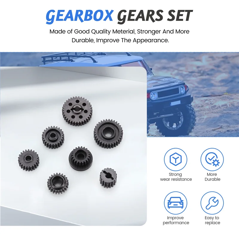 YSUN-Metal Steel Gearbox Gears Set For Yikong YK4082 YK4102 YK4103 Absima Sherpa RC Crawler Car Upgrades Parts Accessories
YSUN-Metal Steel Gearbox Gears Set For Yikong YK4082 YK4102 YK4103 Absima Sherpa RC Crawler Car Upgrades Parts Accessories