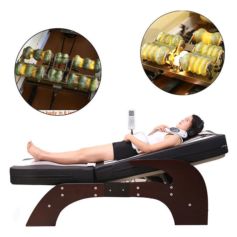 Electric Full Body Thermal Therapeutic Infrared Jade Roller Wood Massage Roller Bed for Spinecare and Relax
Electric Full Body Thermal Therapeutic Infrared Jade Roller Wood Massage Roller Bed for Spinecare and Relax