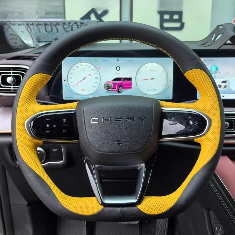 Сшитый вручную черный, желтый чехол на руль из натуральной кожи для Chery Arrizo 5x 3x Tiggo 7 Plus Tiggo 8 Pro, автозапчасти
Сшитый вручную черный, желтый чехол на руль из натуральной кожи для Chery Arrizo 5x 3x Tiggo 7 Plus Tiggo 8 Pro, автозапчасти