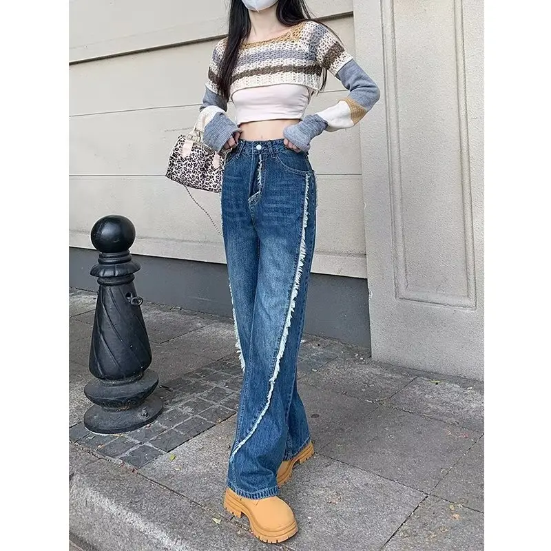 Korean Style Jeans Women's New Niche Jeans with Light-Colored Washed Wide Legs for Casual High-Waisted Trousers Pants
Korean Style Jeans Women's New Niche Jeans with Light-Colored Washed Wide Legs for Casual High-Waisted Trousers Pants