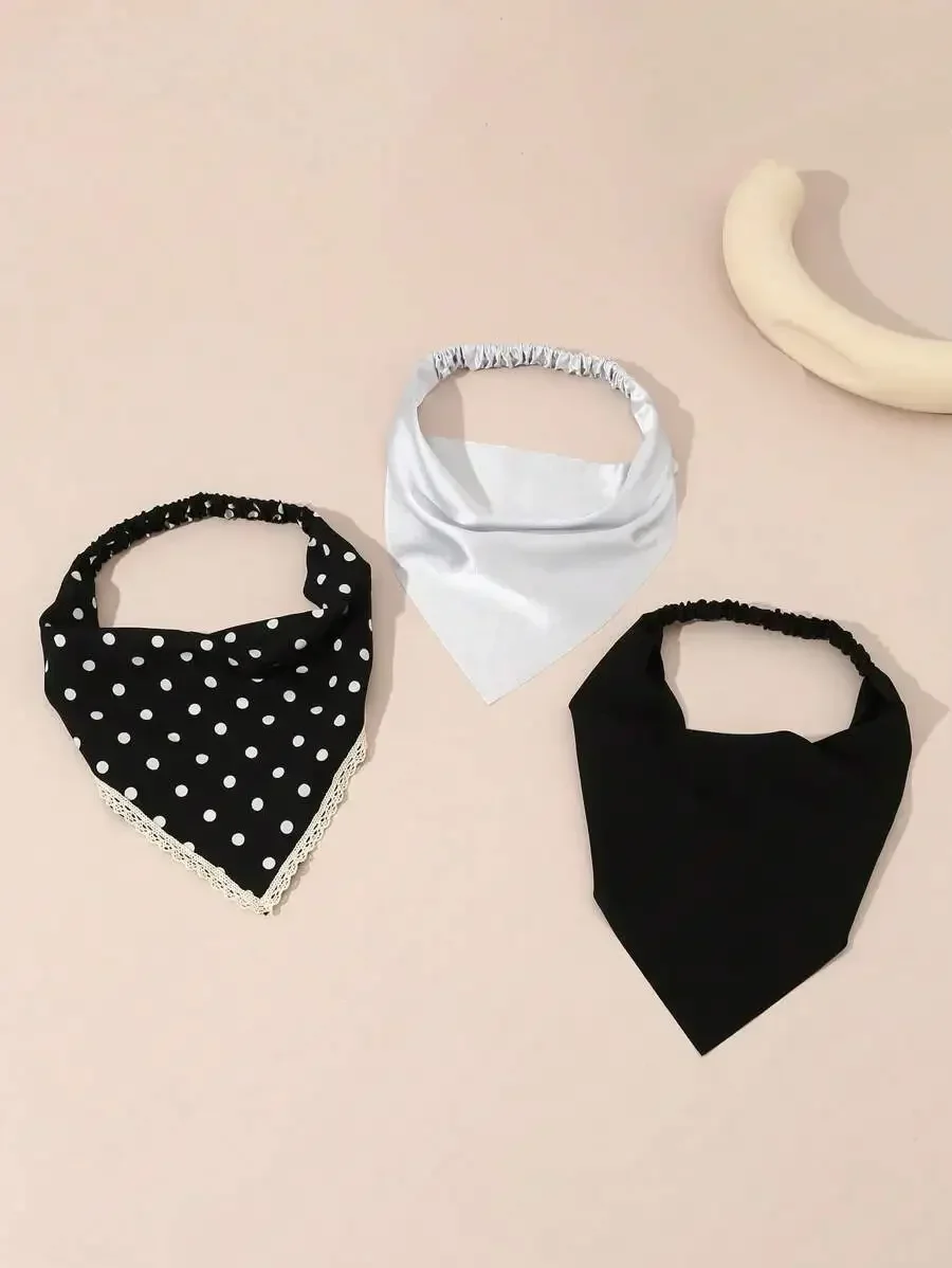 3pcs Womens Minimalist Polka Dot And Solid Color Headbands With Lace Trim Elastic Hair Accessories For Daily Festival Outdoor
3pcs Womens Minimalist Polka Dot And Solid Color Headbands With Lace Trim Elastic Hair Accessories For Daily Festival Outdoor