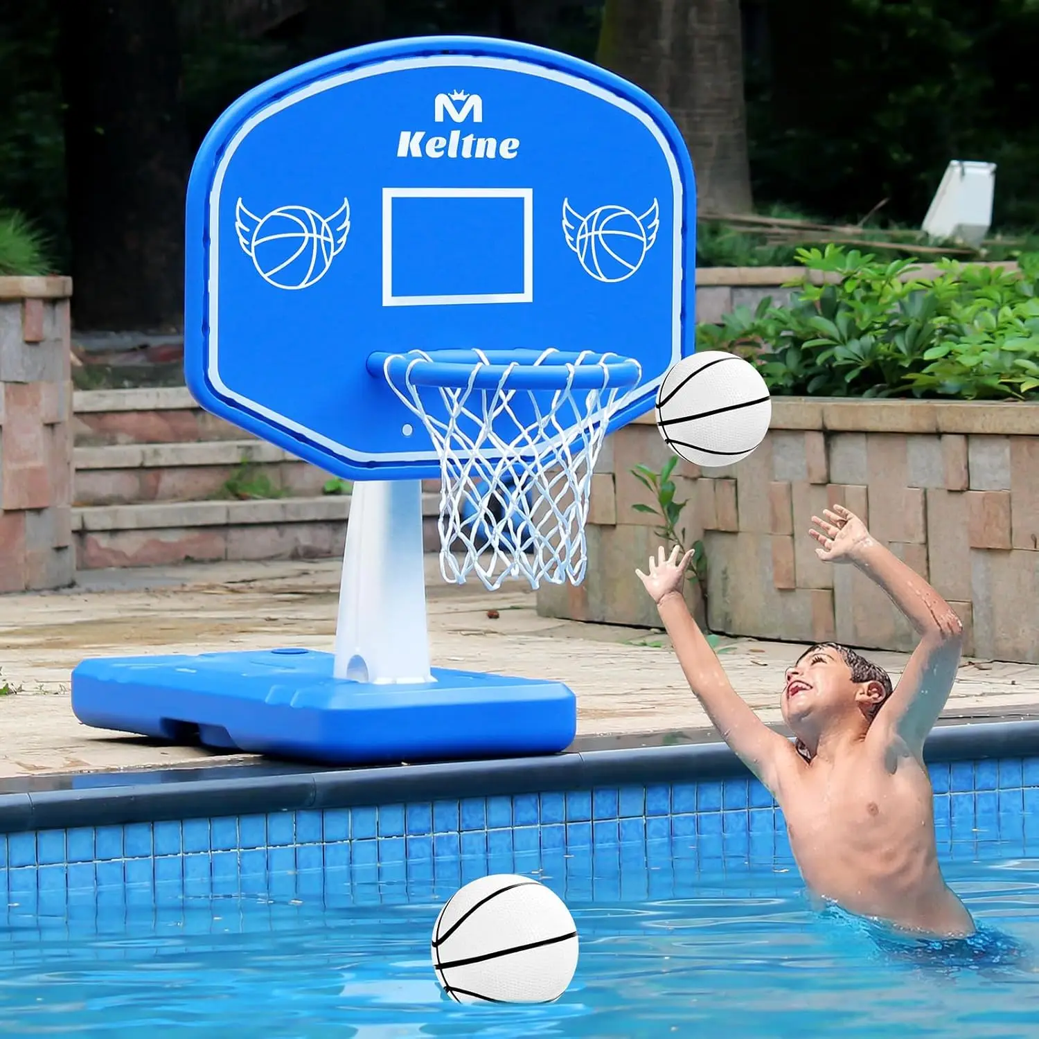 Large Poolside Basketball Hoop with Sturdy Base, 2 Balls & Pump for Kids Summer Water Fun
Large Poolside Basketball Hoop with Sturdy Base, 2 Balls & Pump for Kids Summer Water Fun