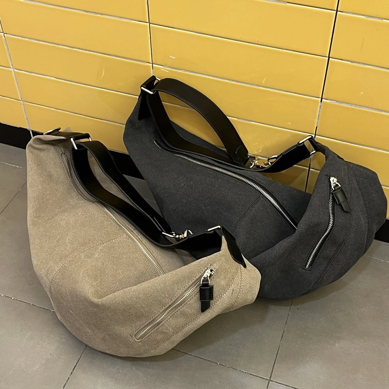 Korean Casual Canvas Half Moon Bags For Women Luxury Designer Handbag And Purses 2026 New In PU Large Capacity Underarm Shoulder
Korean Casual Canvas Half Moon Bags For Women Luxury Designer Handbag And Purses 2026 New In PU Large Capacity Underarm Shoulder