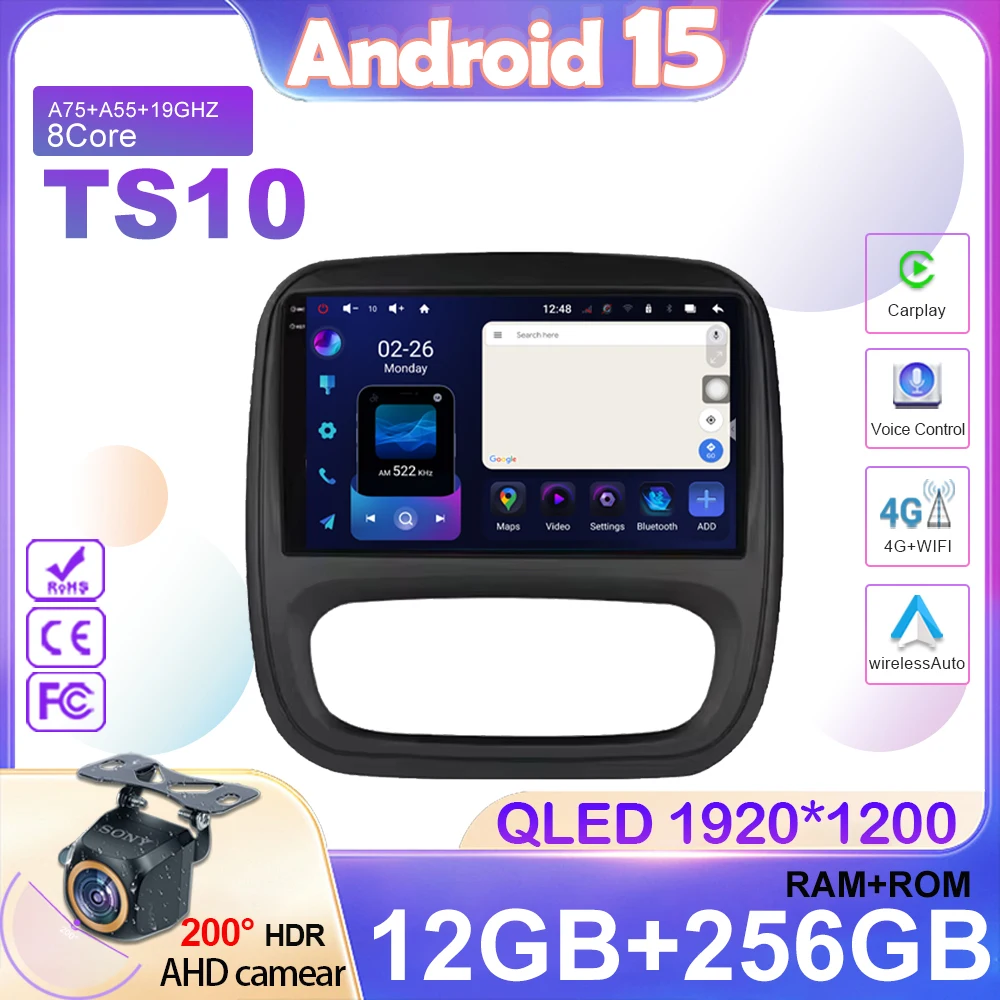 For Renault Trafic 3 2014 - 2021 For Opel Vivaro B 2014 - 2018 Android 15 Head Unit 2DIN BT 4G WIFI Multimedia Stereo Video Play
For Renault Trafic 3 2014 - 2021 For Opel Vivaro B 2014 - 2018 Android 15 Head Unit 2DIN BT 4G WIFI Multimedia Stereo Video Play