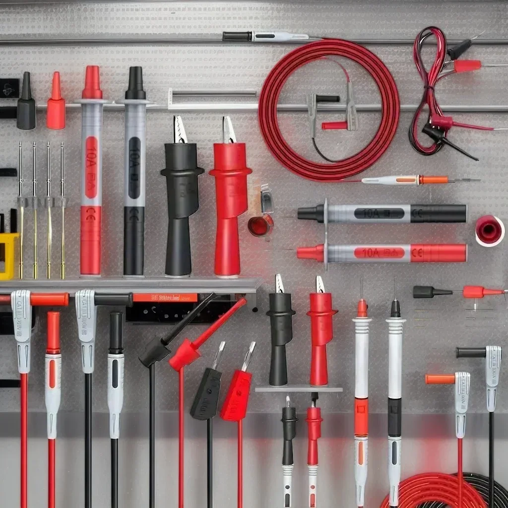 Комплект измерительных проводов P1308B, 18 шт., 4 мм, штекер типа «банан» для тестового кабеля с крючком и зондами с зажимом типа «крокодил»
Комплект измерительных проводов P1308B, 18 шт., 4 мм, штекер типа «банан» для тестового кабеля с крючком и зондами с зажимом типа «крокодил»