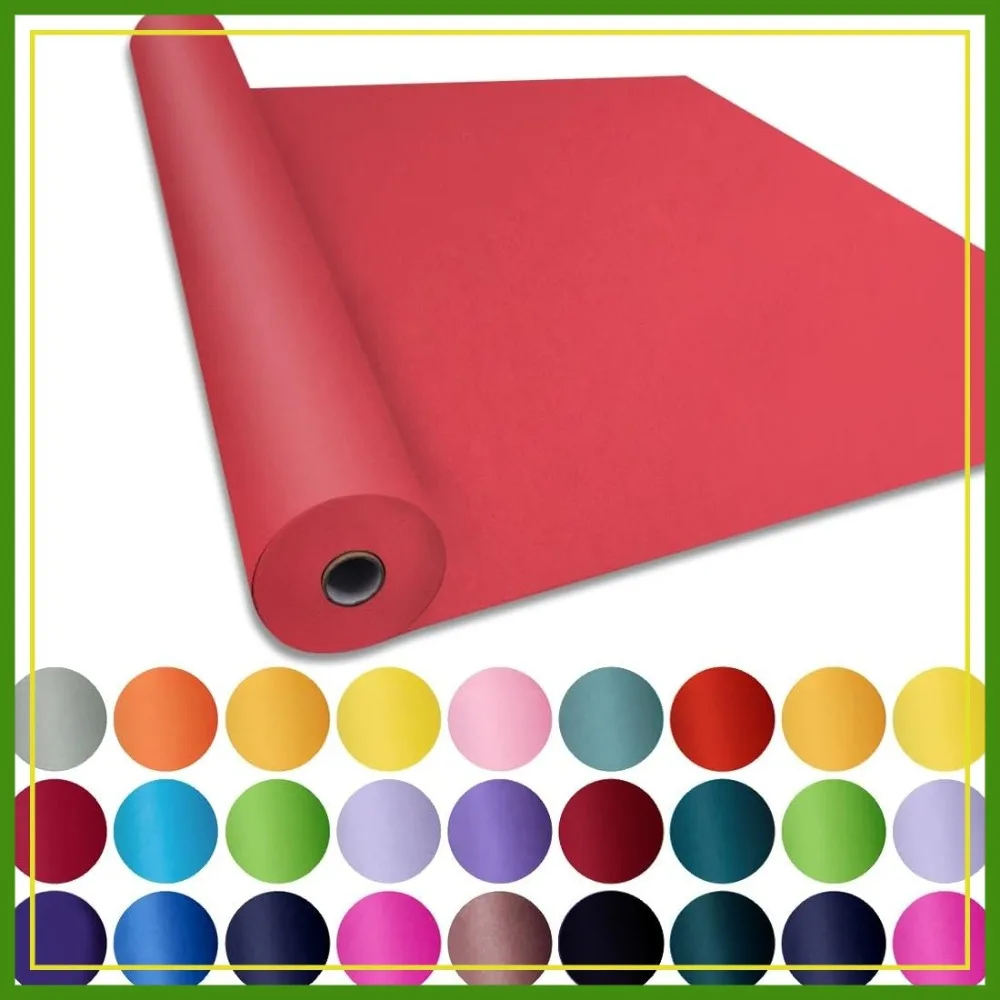 SMART&CASUAL 48" x 210' Red Kraft Paper Roll 80GSM for Gift Wrapping, Bulletin Board, Bouquet, Packing, Table Covering
SMART&CASUAL 48" x 210' Red Kraft Paper Roll 80GSM for Gift Wrapping, Bulletin Board, Bouquet, Packing, Table Covering