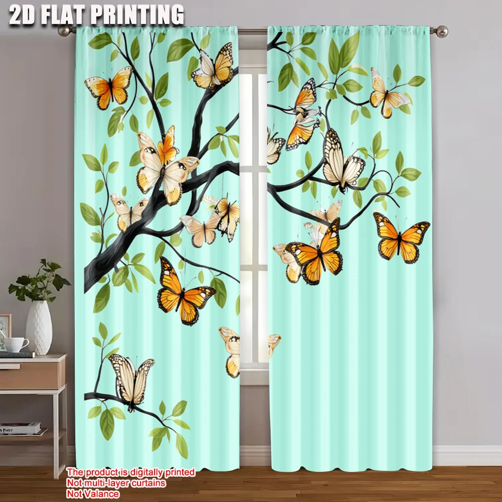 2pc, Party Window Curtains Butterfly tree Machine Washable Fabric,Without Electricity Festive Backdrops Use for Party Decor
2pc, Party Window Curtains Butterfly tree Machine Washable Fabric,Without Electricity Festive Backdrops Use for Party Decor