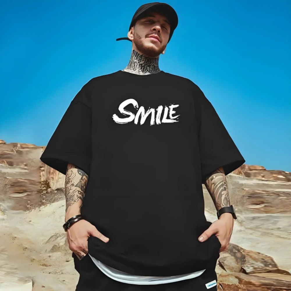 2025 New Summer Short Sleeve Smile Printing Fashion Creative Men's and Women's Casual Versatile Short Sleeve Cotton Top Y2k
2025 New Summer Short Sleeve Smile Printing Fashion Creative Men's and Women's Casual Versatile Short Sleeve Cotton Top Y2k