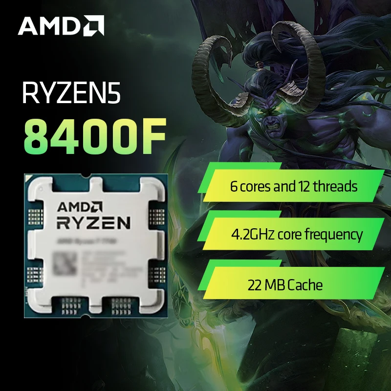 НОВЫЙ игровой процессор AMD Ryzen 5 8400F до 4,2 ГГц, 6 ядер, 12 потоков, процессор для настольного компьютера, разъем AM5
НОВЫЙ игровой процессор AMD Ryzen 5 8400F до 4,2 ГГц, 6 ядер, 12 потоков, процессор для настольного компьютера, разъем AM5