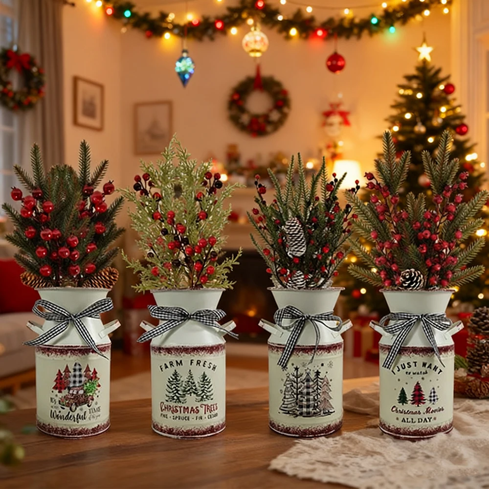 White Metal Christmas Vase Rustic Farmhouse Style Perfect for Holiday Decorations Tabletop Fireplace navidad 2026 New Year Gift
White Metal Christmas Vase Rustic Farmhouse Style Perfect for Holiday Decorations Tabletop Fireplace navidad 2026 New Year Gift