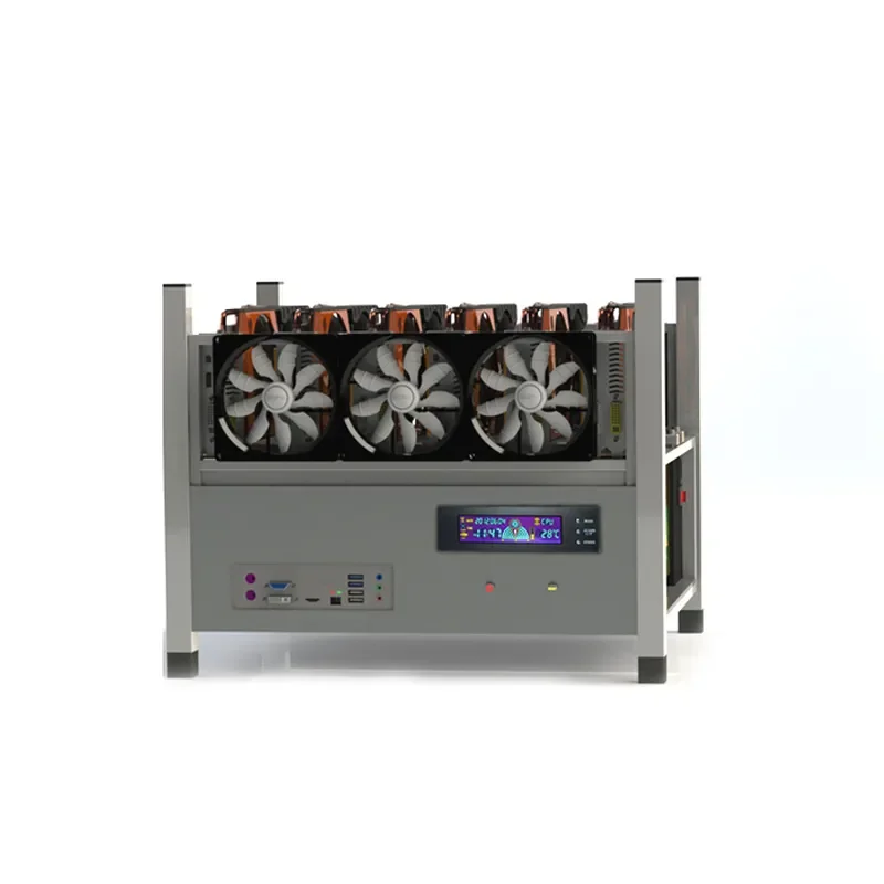 6 GPU LCD Aluminum Stackable Open Air Ethereum Computer Mining Rack Case ETH Miner Frame Rig with LCD Monitor
6 GPU LCD Aluminum Stackable Open Air Ethereum Computer Mining Rack Case ETH Miner Frame Rig with LCD Monitor