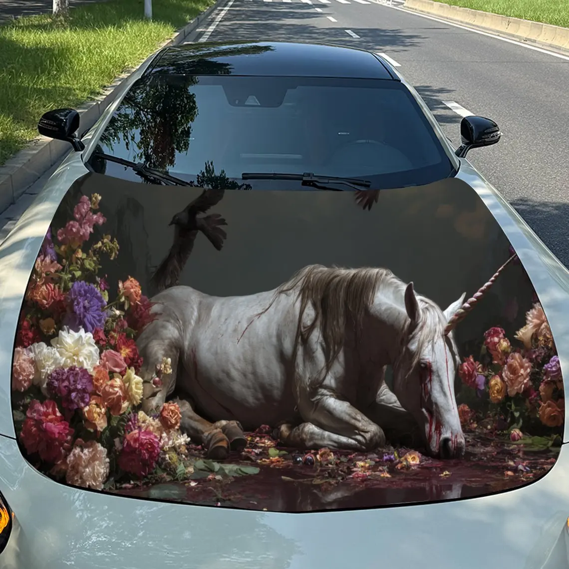 Dark Unicorn Car Hood Stickers - Self-Adhesive, Waterproof and Durable Vinyl Wrap, Decorate And Protect Your Car, Fit For All Ca
Dark Unicorn Car Hood Stickers - Self-Adhesive, Waterproof and Durable Vinyl Wrap, Decorate And Protect Your Car, Fit For All Ca