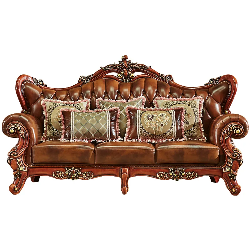 Yjq European leather sofa combination solid wood double-sided carved living room American high-end first-layer cowhide furniture
Yjq European leather sofa combination solid wood double-sided carved living room American high-end first-layer cowhide furniture