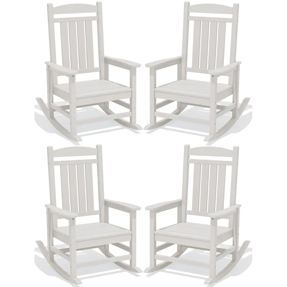 Oversized HDPE Patio Rocking Chair Set, Outdoor Rocking Chairs Porch Rocker for Adults, White
Oversized HDPE Patio Rocking Chair Set, Outdoor Rocking Chairs Porch Rocker for Adults, White